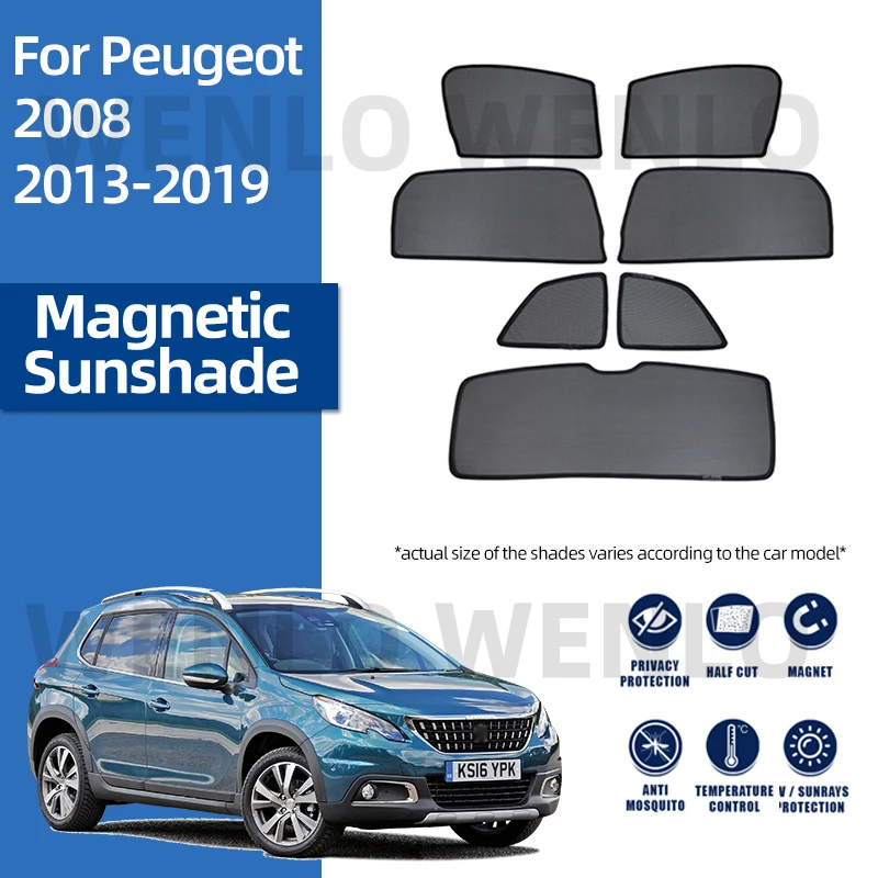

Для Peugeot 2008 2013-2019 внутренняя Солнцезащитная занавеска на лобовое стекло Магнитная Солнцезащитная Затемняющая сетка Солнцезащитная сетка