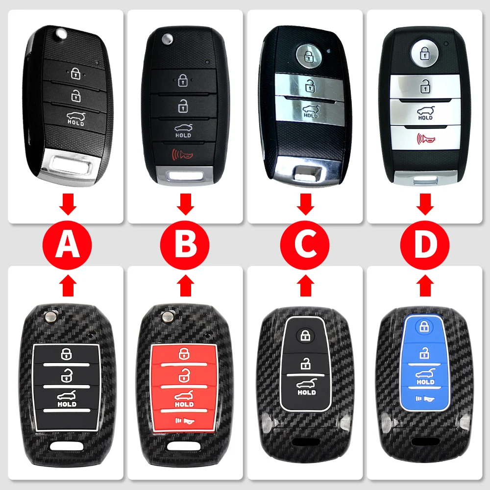 Чехол для автомобильного ключа Kia Rio 5 Ceed JD Cerato Sportage 4 QL Picanto JA K2 K3 K4 K5 Optima Sorento XM Forte Soul