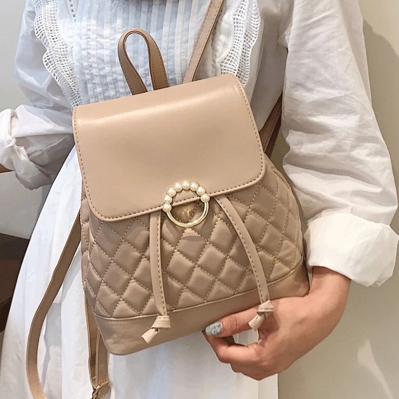 

Women Leather Backpacks Casual Teenage School Bags for Girls Ladies Bagpack Travel Luxury Backpack Female Designer Sac A Dos New