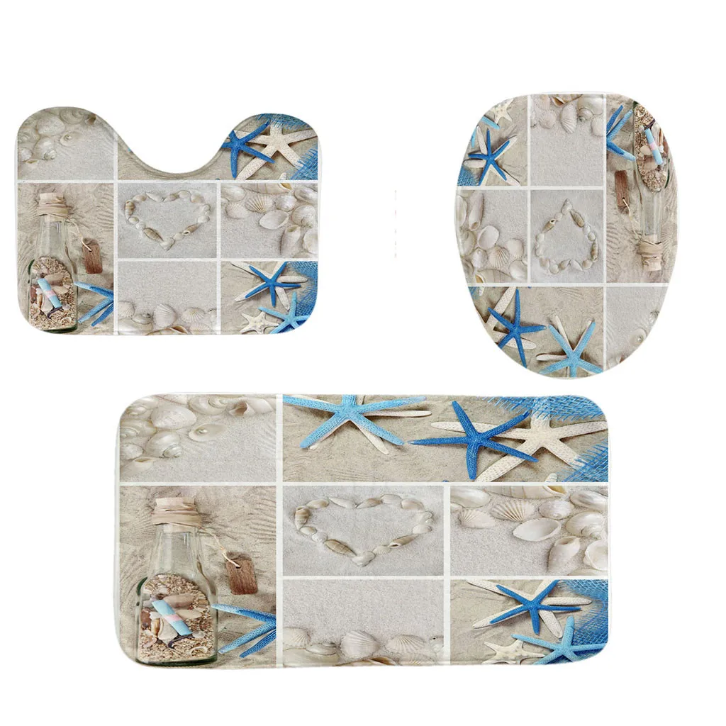 3 шт нескользящий рыбья чешуя коврик для ванной комнаты украшение ковриков в