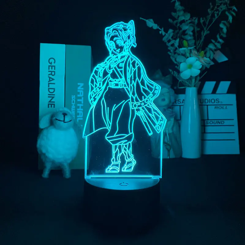 

3D ночной Светильник будильник база демон убийца кохау Shinobu для костюмированной вечеринки по японскому аниме для дома детские лампы Светиль...