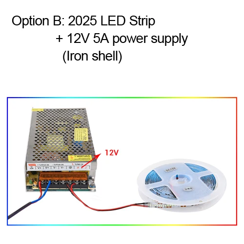 option B 40 Вт высокой мощности Яркость DC12V Светодиодные ленты светильник Диодная лента веревка 2025 SMD 156/162/216/312 светодиодный s/m 5 м/лот гибкая лента Светодиодные светильники tira - Испускаемый цвет: option B