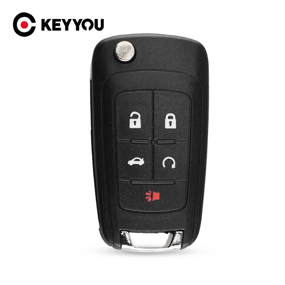 Откидной складной чехол KEYYOU с дистанционным управлением 5 кнопок для Buick Excelle Verano