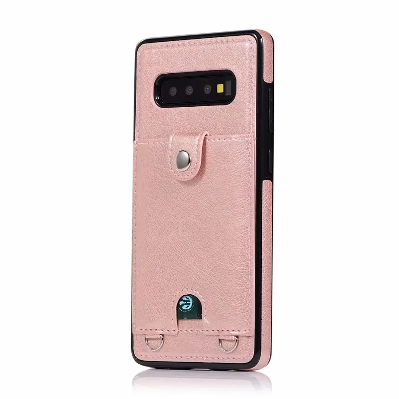 Роскошный кожаный чехол-кошелек для samsung S7 S8 S9 S10, задняя крышка для телефона, сумка на плечо для Note8 9 S7 Edge S10 Plus