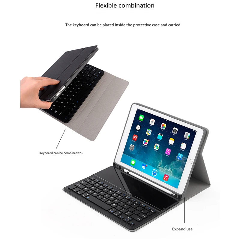 11-Inch Tablet Ultra-Thin Bluetooth Keyboard Case Abs Material Button Smooth And Flexible With Built-In Pen Tray For Ipad Pro | Компьютеры