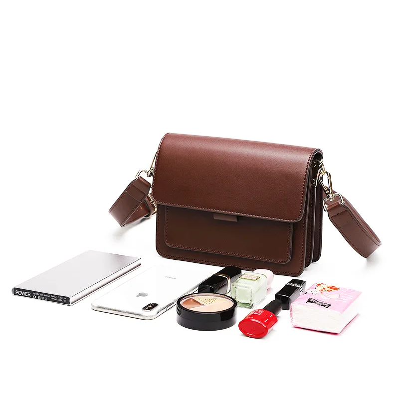 

2021 new style shoulder bag women's fashion simple and versatile solid color messenger small square bag