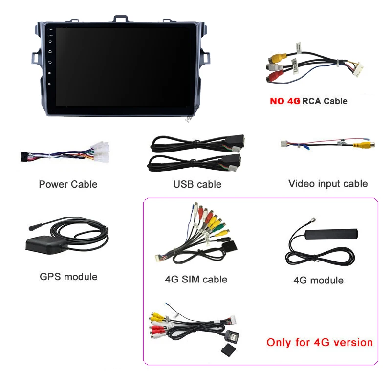 DSP IPS Octa Core 4G RAM Android 10 автомобильный DVD-плеер для Toyota Corolla 2007 2008 2009 2010 2011