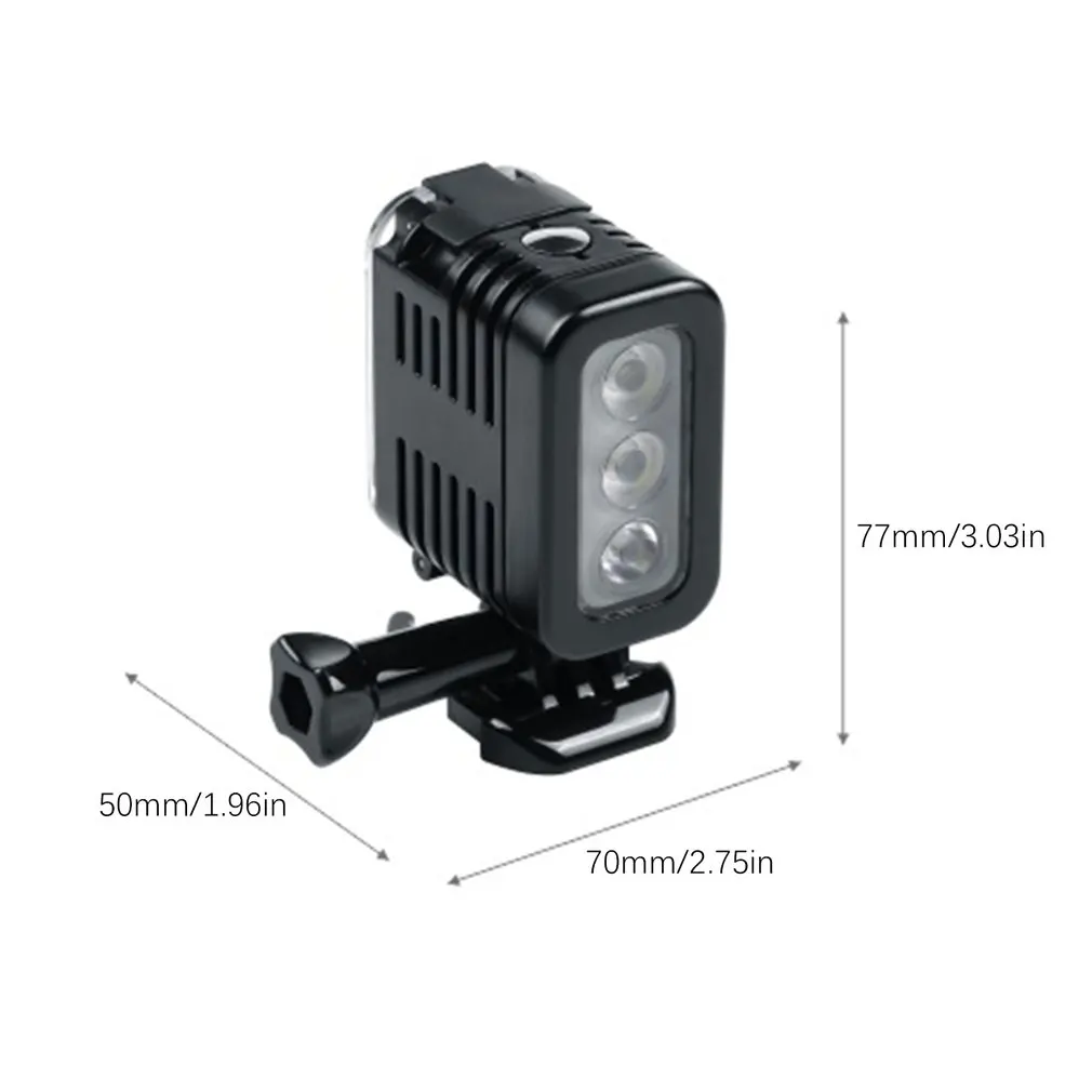 

30 Meters Underwater Waterproof Diving LED LED Light Spot Lamp for GoPro Hero 5 4 3+ 3 Sport Cameras