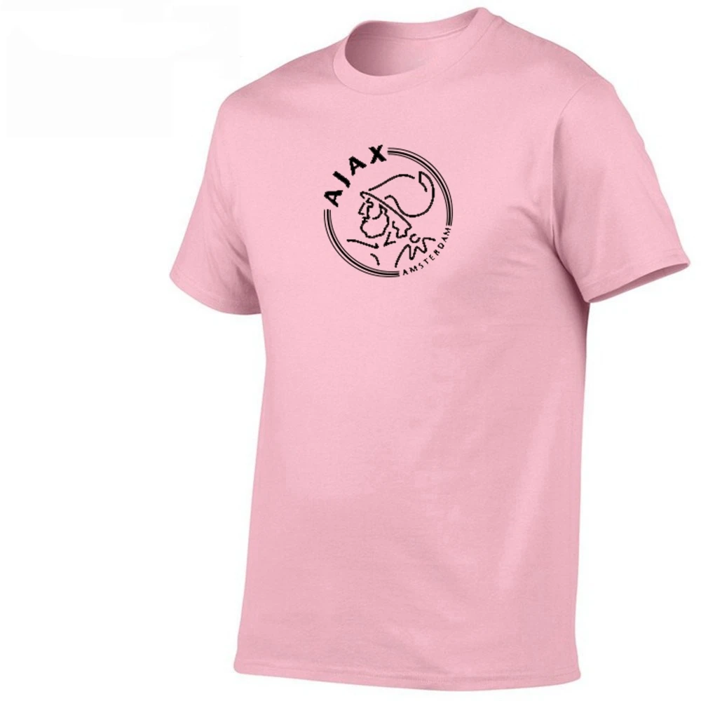 

Hot Sale Summer Fashion AJAX printing Men Gradient Color Short Sleeve Round Neck Tracksuits Hip Hop Men T-Shirt Slim Fit Top