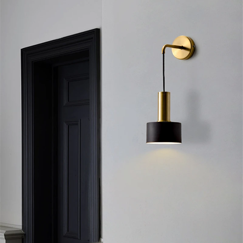 Скандинавский Железный прикроватный настенный светильник E27 лампа для магазина