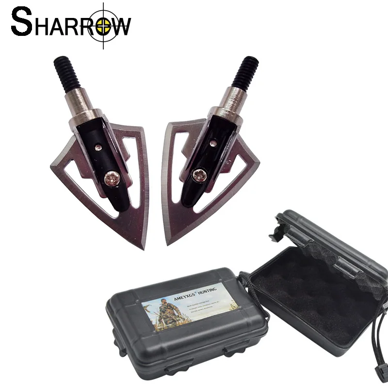 Стрельба из лука 6/12 шт 100gr широкоугольная стрелка очков с ящик для хранения