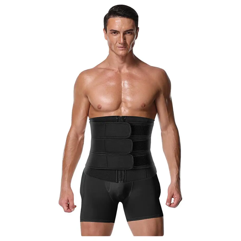 

Neoprene Sauna Men Waist Trainer Belt Workout for Body Weight Loss Fitness Fat Burner Waste Trimmer Belly Flat Band Back Support