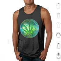 electronic leaf tank tops vest sleeveless abstract artistic background board botanical chip circuit computer concept cyber