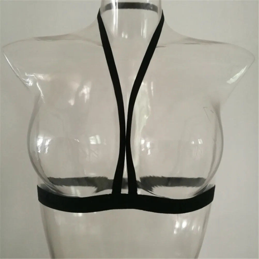 

Women Harajuku Bra Black Harness Sexy Lingerie Spandex Pastel Gothic Cage Bondage Harness Bra Belt