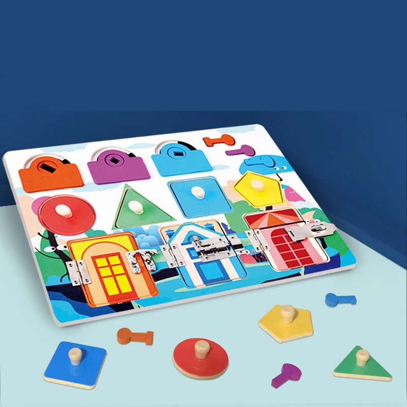 

Children's Unlocking Toys Cognitive Board Baby Early Education Wisdom Toys Kindergarten Teaching Aids