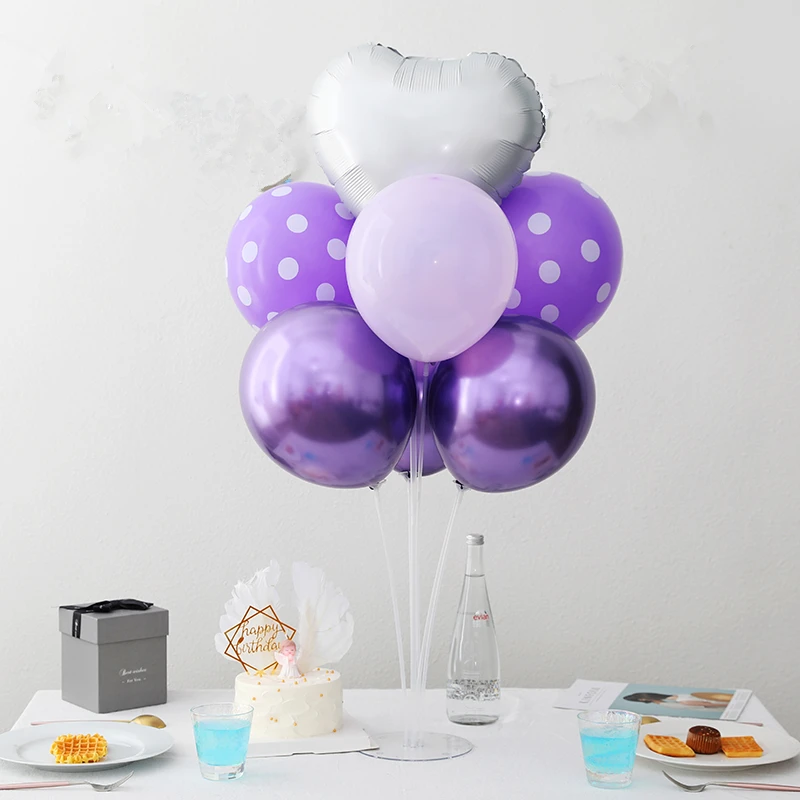 

70cm Balloons Stand Balloon Holder Column set Confetti Balloon Baby Shower Kids Birthday Party Wedding favors purple balloon