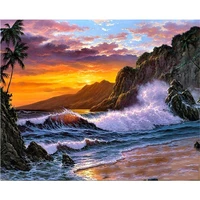 scenery landscape printed canvas 11ct cross stitch complete kit diy embroidery dmc threads painting handicraft floss