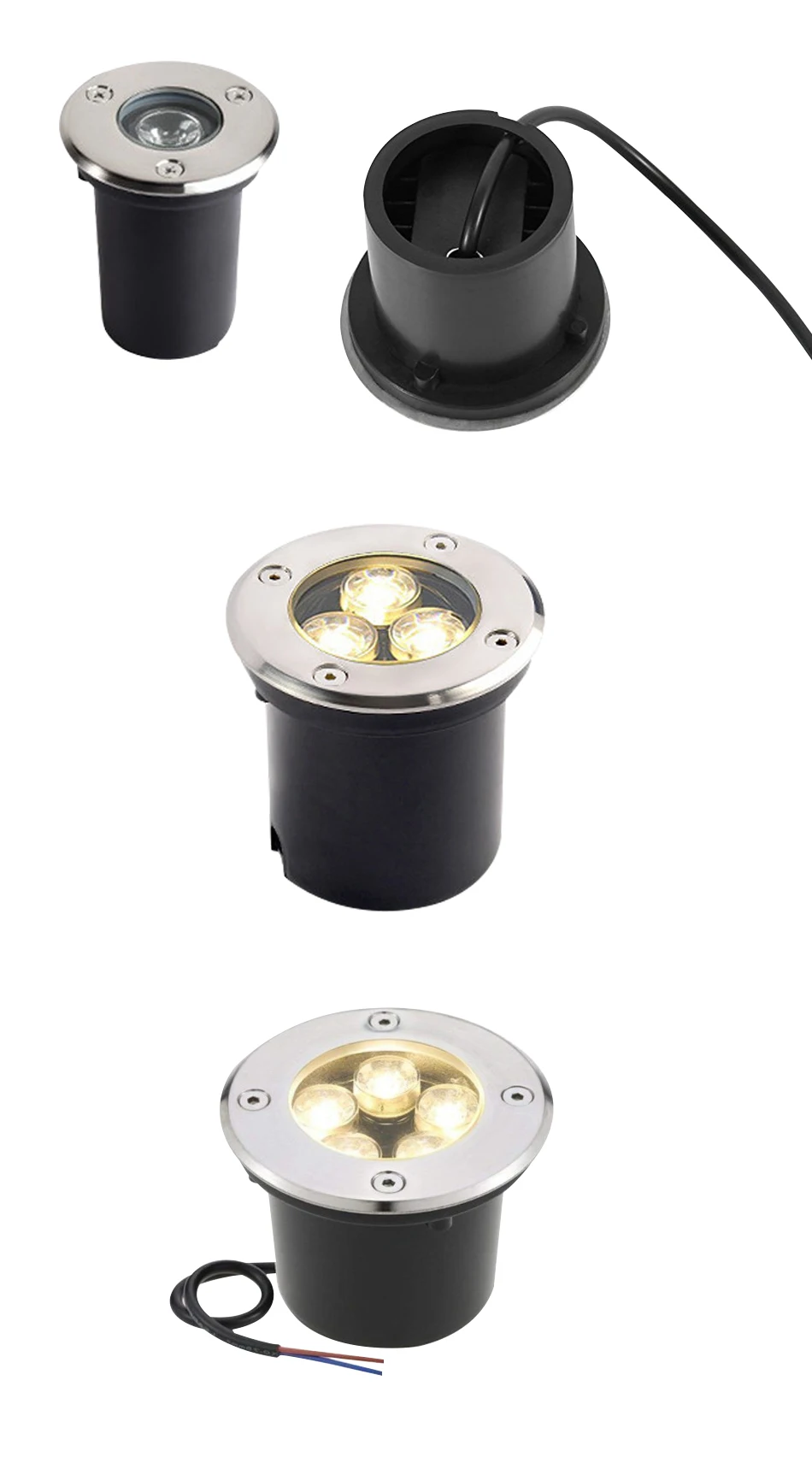 Водонепроницаемый светодиодный светильник сада подземный 1 Вт светодиодные