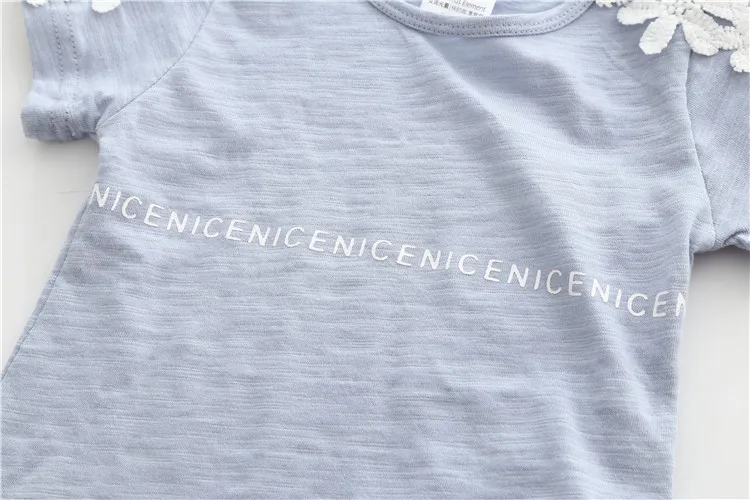 Кружевная футболка для девочек + кружевная юбка Летний Новый Стиль Детский