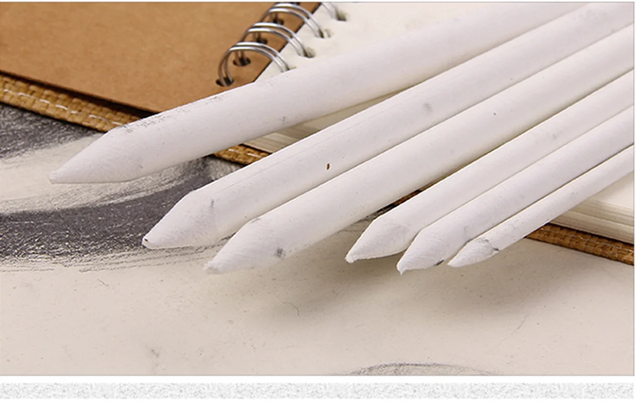 6 шт Двойная Головка рисовая бумага кисточки карандаши смешивания палец Tortillon в