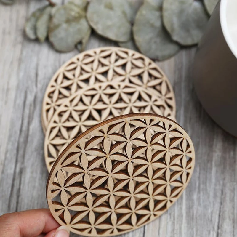 Подставка для напитков в виде цветка жизни|Коврики и подложки| |