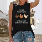 Забавная женская футболка Seeyoushy с надписью I Googled My signs, оказалась, что мне просто нужно больше цыплят, летняя Свободная футболка без рукавов для женщин