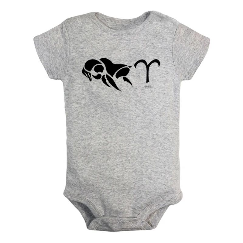 

Constellation Aries Symbol Libra Taurus Scorpio Printed Newborn Baby Girl Boys Clothes Short Sleeve Romper Outfits 100% Cotton