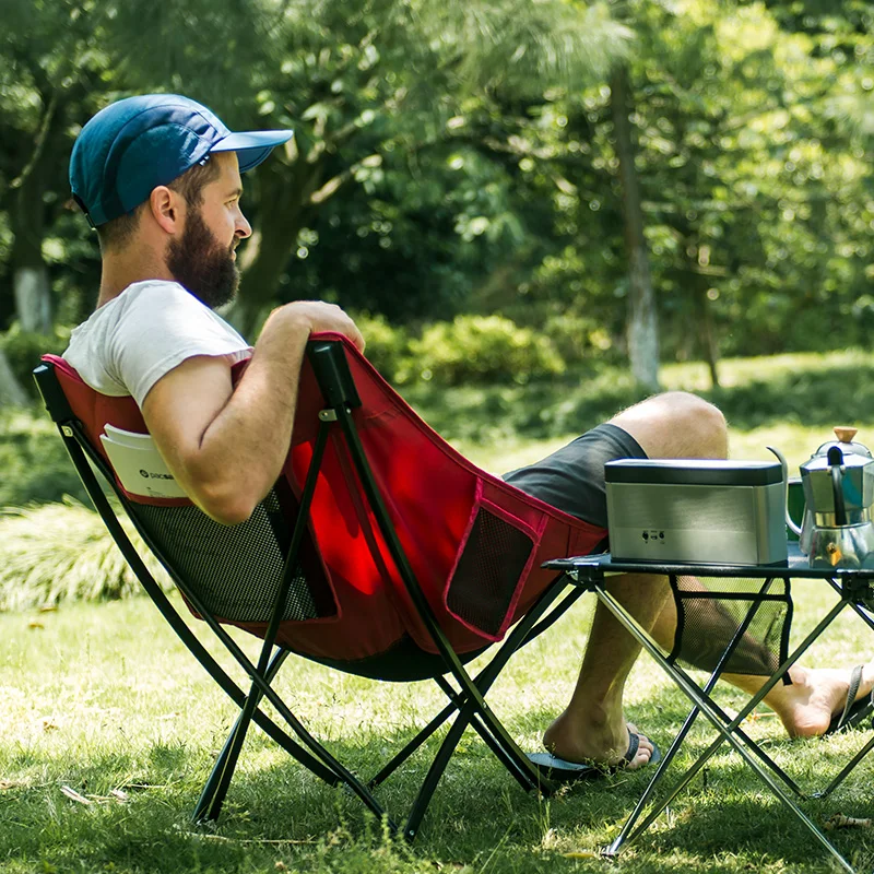 저렴한 NatureHike-휴대용 접이식 의자, 캠핑 하이킹 원예 바베큐 등받이 의자 접이식 의자 간단한 마자르 해변 달 관측 체어