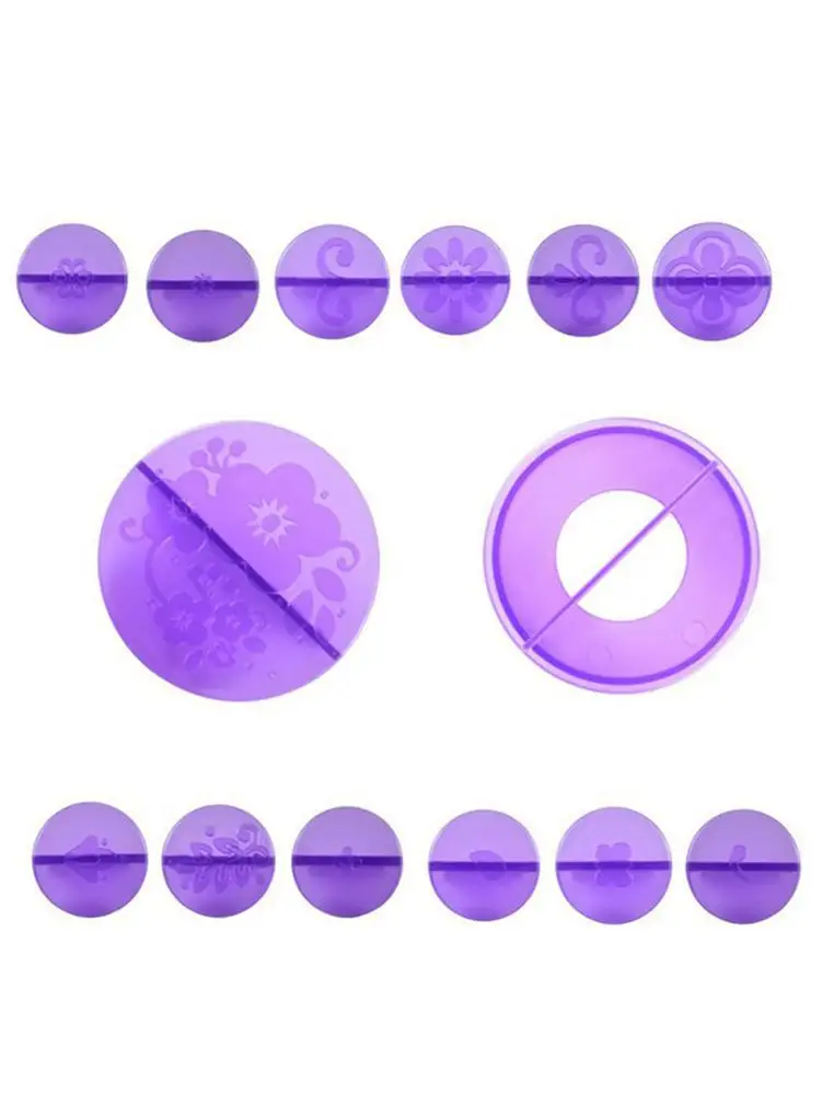 

2Pcs Biscuit Molds With 12 Shapes Decoration Stamps - Round DIY Baking Mold Diameter In 67mm/2.64in For Baking DIY Cookie Des