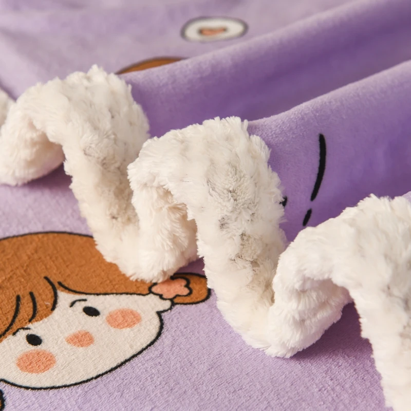 Зимнее одеяло с двойным пододеяльником домашний текстиль фланелевое покрывало 1