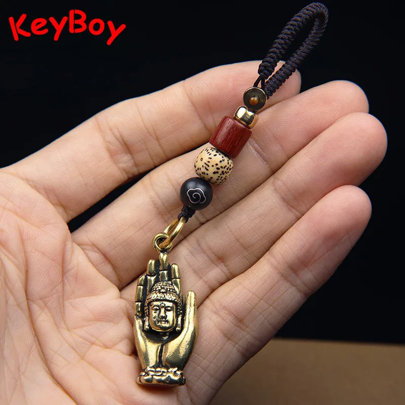Винтажные латунные буддийские пальмовые буддийские религиозные убеждения для мужчин и женщин брелоки подвески ювелирные изделия ручной работы брелоки ремешок Подвески Подарки