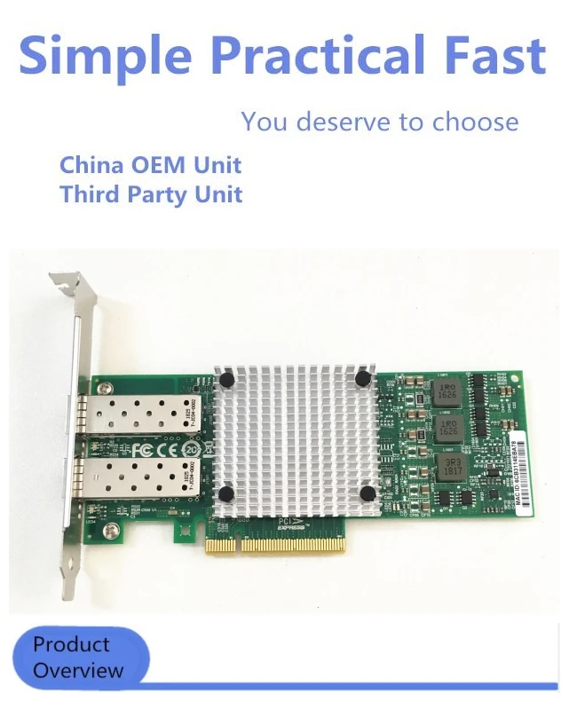 Китай OEM Блок BCM57810S 10 Гб двойной порт SFP+ PCIe x8 Ethernet конвергентный сетевой адаптер OEM
