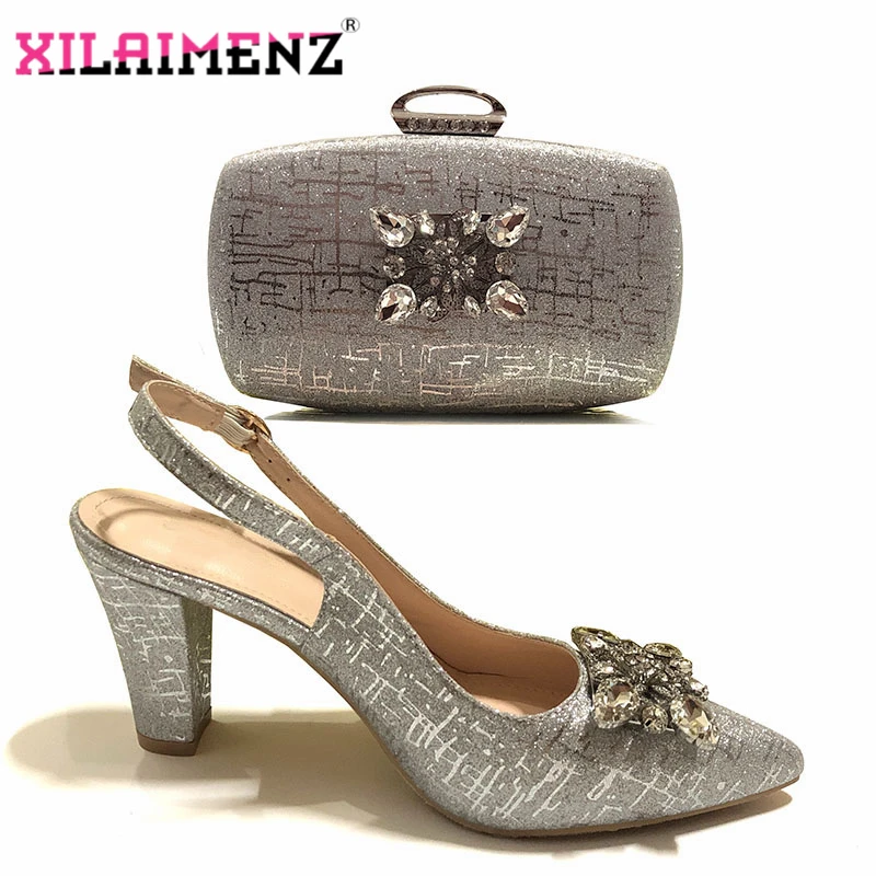 Зрелые нигерийские Женские королевские свадебные туфли и сумка для вечеринки