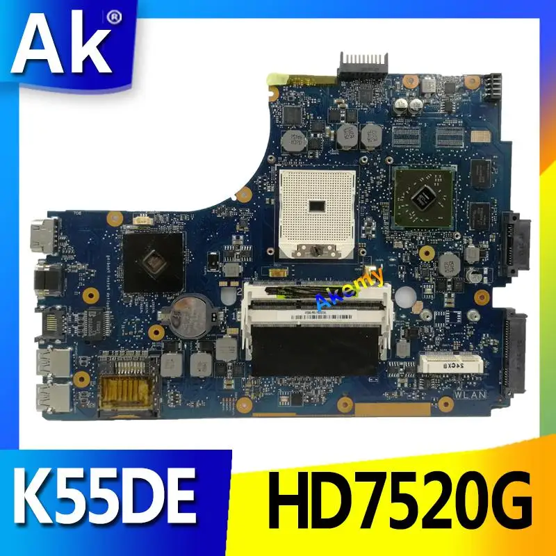 AK для Asus K55DR K55DE материнская плата с HD7520G дискретной видеокартой|Материнские