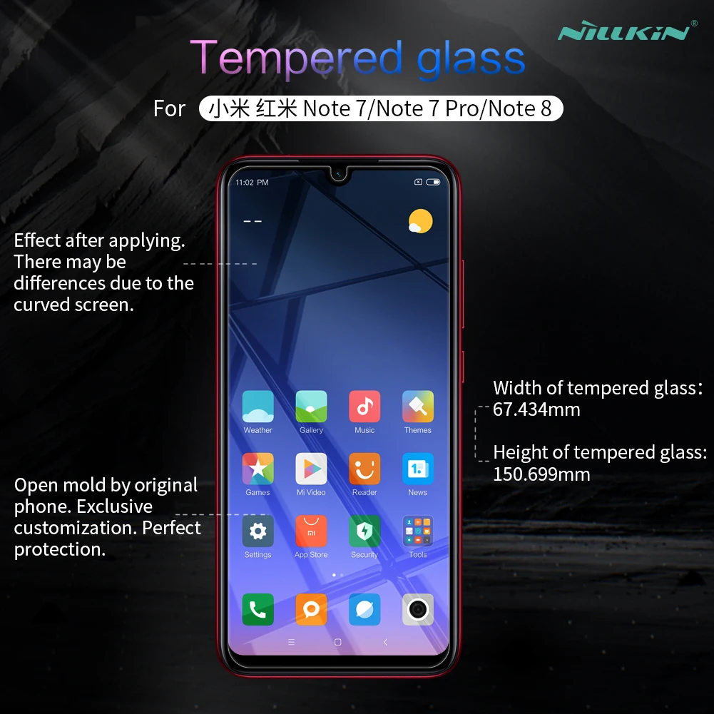 Nillkin стекло для Xiaomi Redmi Note 7 и Note 8 0,3 мм защитная пленка из закаленного стекла для Redmi Note7 Pro