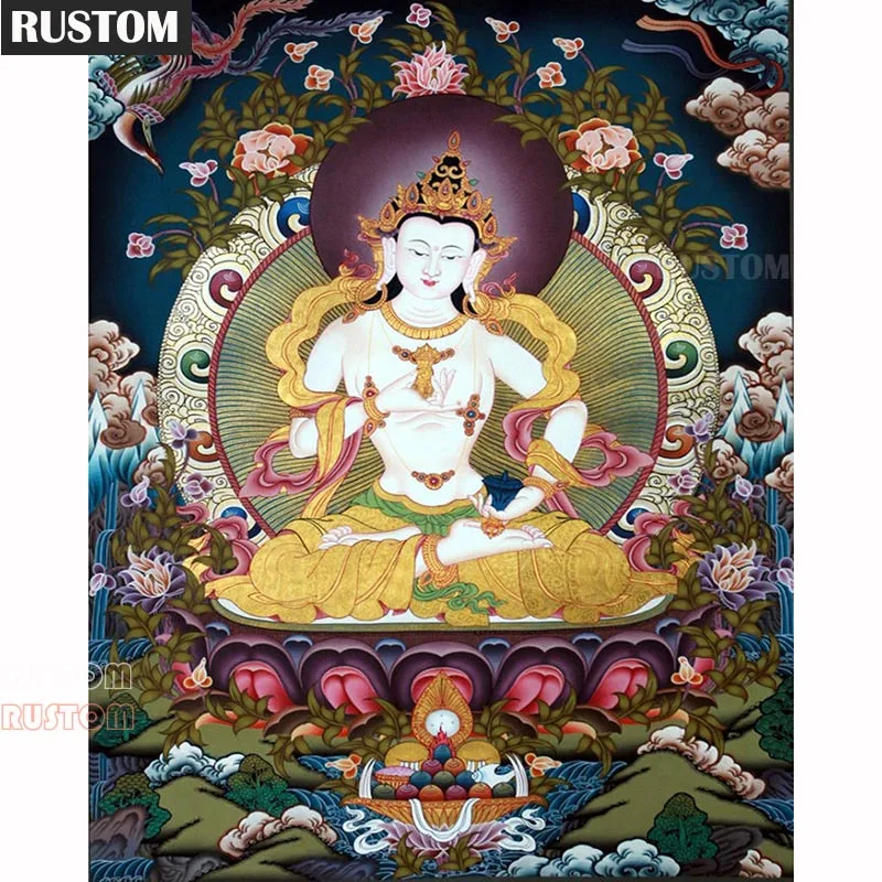 

Diamond Painting Full Square Buddhist Bodhisattva Figure Diamond Embroidery Painting Rhinestones Needlework DIY Religion Mosaic
