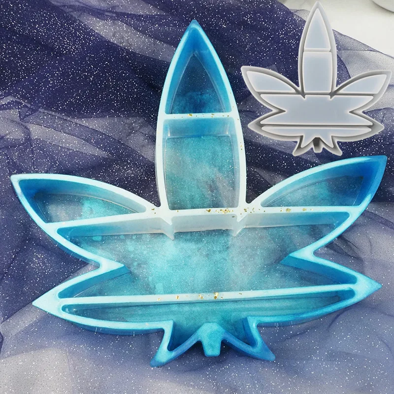 

Large Leaves Tray Resin Mold Maple Leaf Shelf Silicone Resin Mold Jewelry Plate Display Resin Casting Molds Craft Tools
