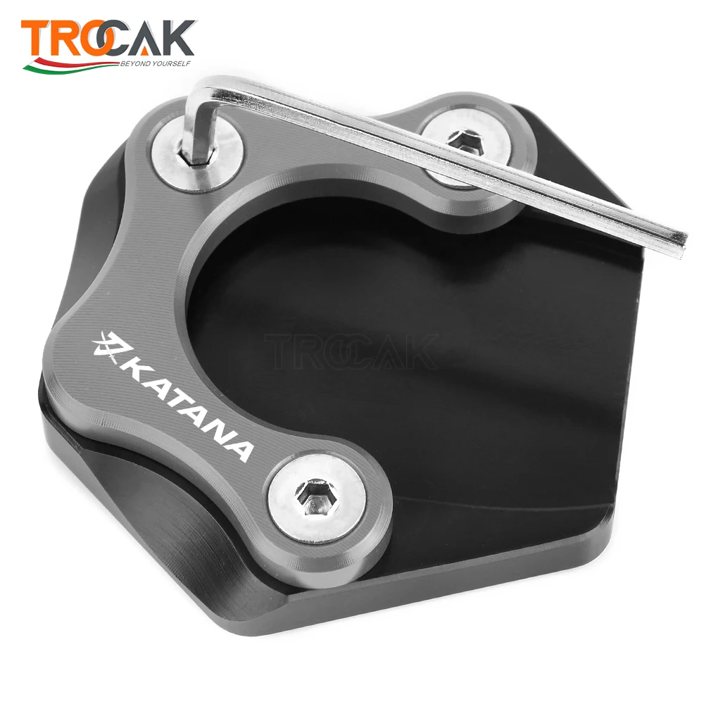 

Для SUZUKI KATANA 2020-2023 CNC Выдвижная подставка боковая подставка удлинитель Расширение поддерживающая пластина логотип KATANA