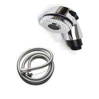 kktnsg 2 functions shampoo shower head set water sprayer head handle only for salon spa chair high pressure hose shower silver