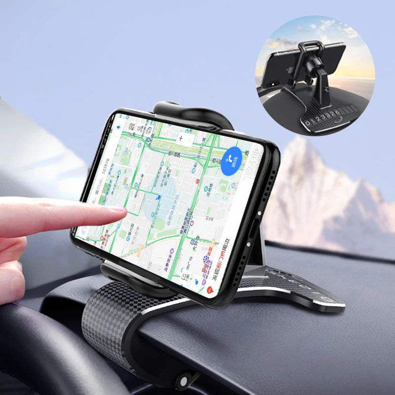 

XMXCZKJ Universal No Magnetic HUD Car Dashboard Phone Holder 360 ° Rotatable Car Phone Stand For Iphone 12 11 Samsung Xiaomi 11