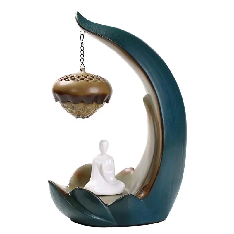 

Ароматерапия в стиле ретро, милые Креативные украшения ручной работы, лотос, бергамот, агард, сандаловое дерево, керамическая курильница