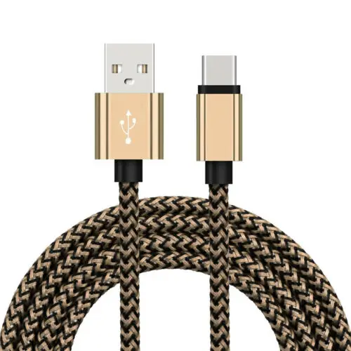 

UGI 3M 2.4A Gold Nylon Braided Quick Fast Charging Type C USB C Magnetic Cable Date Sync For Samsung Xiaomi RedMi Huawei Android
