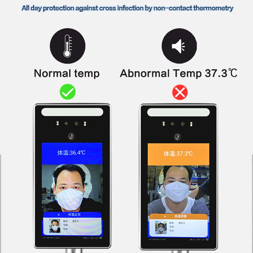 

Тепловизор с искусственным интеллектом, с функцией распознавания лиц и температуры тела