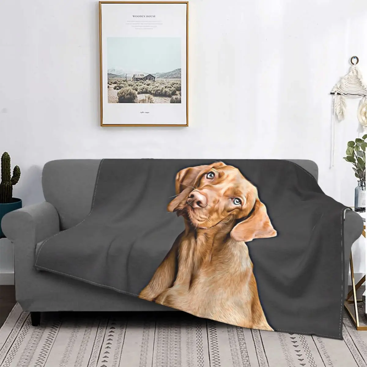 

Vizsla-Manta de forro polar para cama, edredones A cuadros, manta para sofka