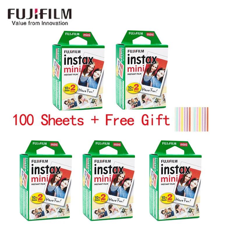 Пленка Fuji Fujifilm instax mini 9 20 100 листов пленка с белым краем 3 дюймовая широкая для