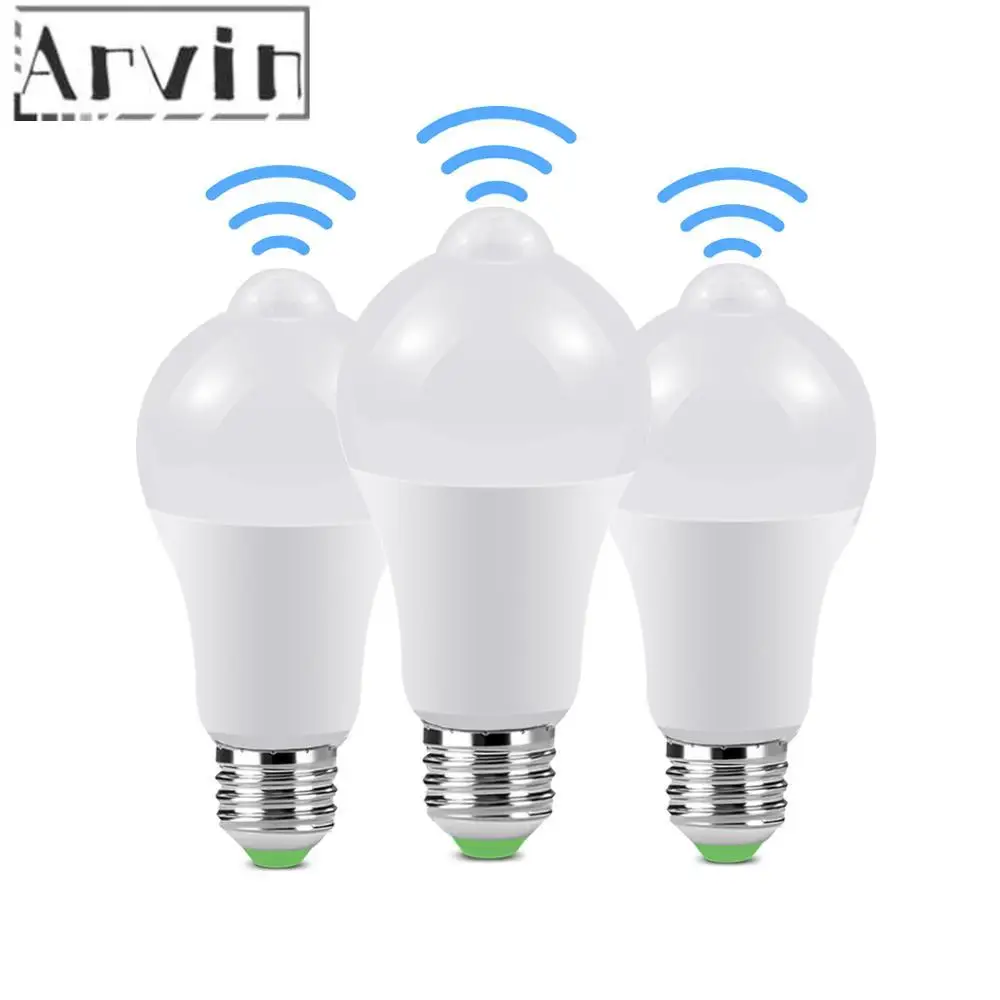 

Лампа Ночная светодиодная, E27, 12/15/18/20 Вт, с датчиком движения, AC110V-220V