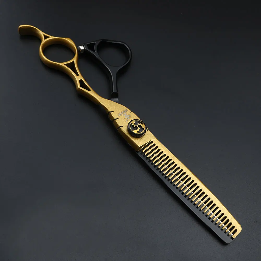 6 дюймов желтый японский 440C ножницы для волос Парикмахерские высокое качество