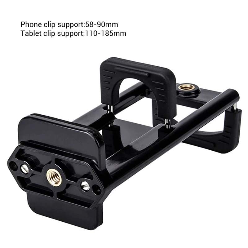 

Universal Tablet Phone 2 In 1 1/4" Tripod Mount Clamp Holder Bracket Selfie Clip Tablet Stand Holder