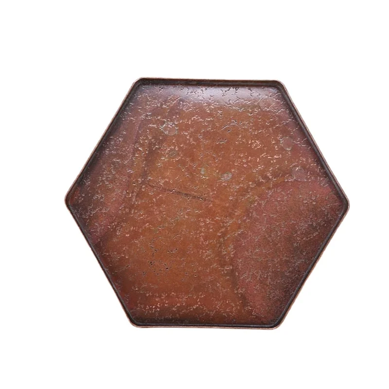 Медный поднос для чая Красный медный чайника чайного сервиза чайной церемонии