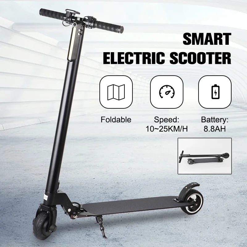 Складной KickScooter тормозная система умный электрический скутер легкий алюминиевый умный Электрический Скутер 2 колеса складной Ховер